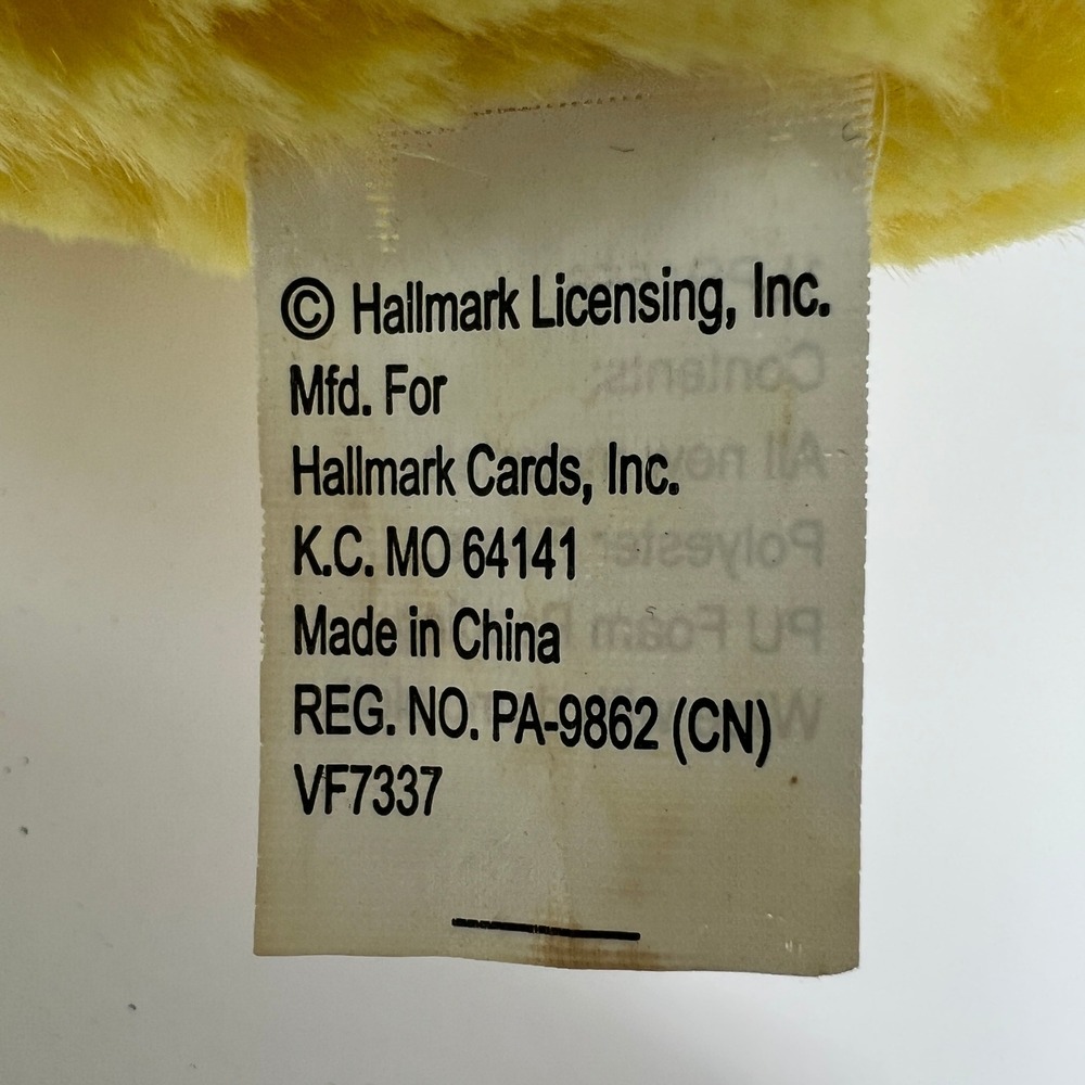 Hallmark Musical Duck Plush Yellow Waffle Texture Sound Button Easter Duckling - Picture 13 of 14